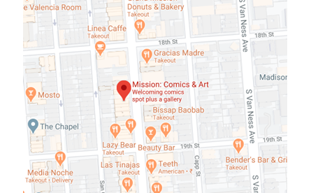 Mission: Comics and Art Map Location