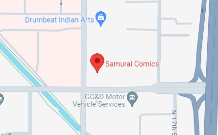 Samurai Comics Warehouse Map Location