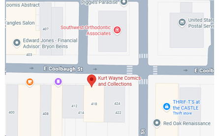 Kurt Wayne Comics Map Location