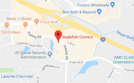 Ssalefish Comics - Greensboro Map Location