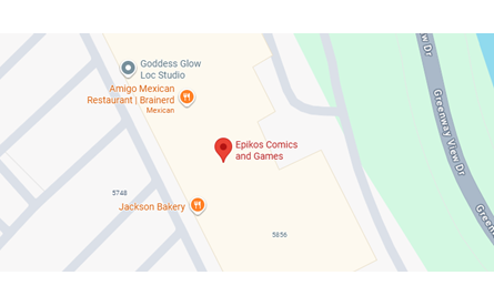 Epikos Comics and Games Map Location