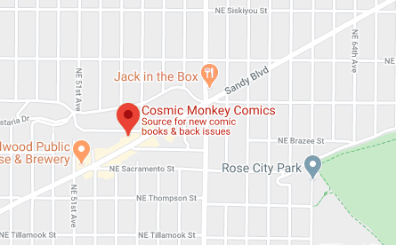 Cosmic Monkey Comics Map Location