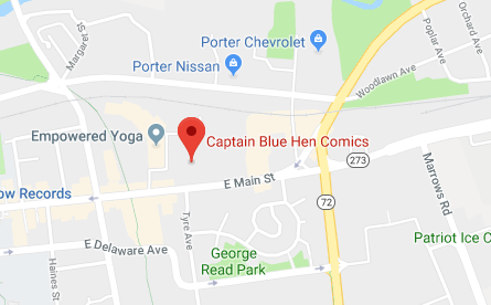 Captain Blue Hen Comics Map Location