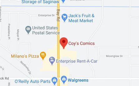 Coy's Comics Map Location
