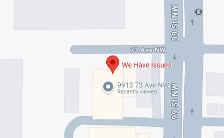 We Have Issues Map Location