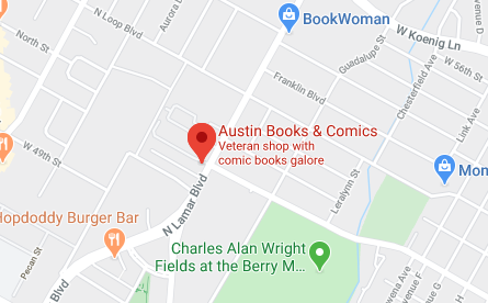 Austin Books & Comics Map Location