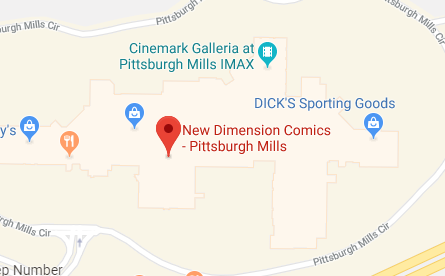 New Dimension Comics - Pittsburgh Mills Map Location