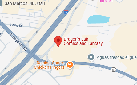 Dragon's Lair Comics and Fantasy San Marcos Map Location