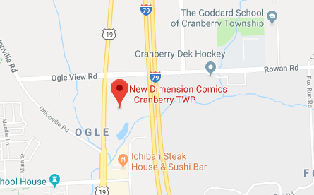 New Dimension Comics - Cranberry TWP Map Location