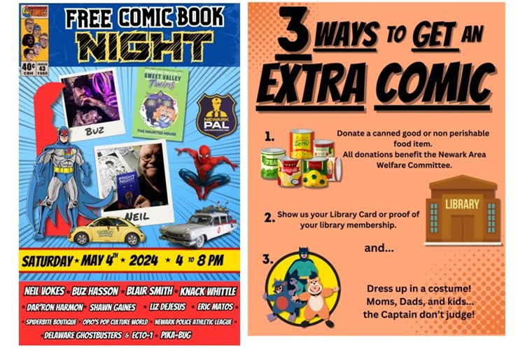 Free Comic Book Night at Captain Blue Hen Comics! Details!