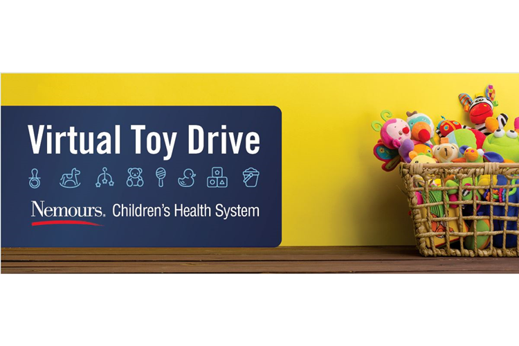 The Toy Drive benefitting Nemours/Alfred I duPont Hospital for Children is Virtual